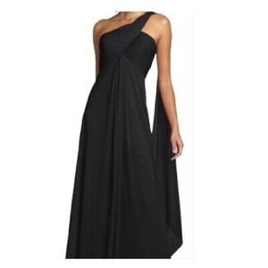 Alex Evenings Black One-Shoulder Gown